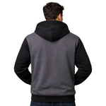 HG Two-Tone Fleece Zip-Up Hoodie – Gunmetal Gray & Black