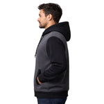 HG Two-Tone Fleece Zip-Up Hoodie – Gunmetal Gray & Black