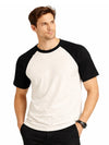 Men's Classic Raglan Tee Shirt - Cream & Black