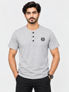 HG SIGNATURE EMB HENLEY TEE - HYDER GRAY