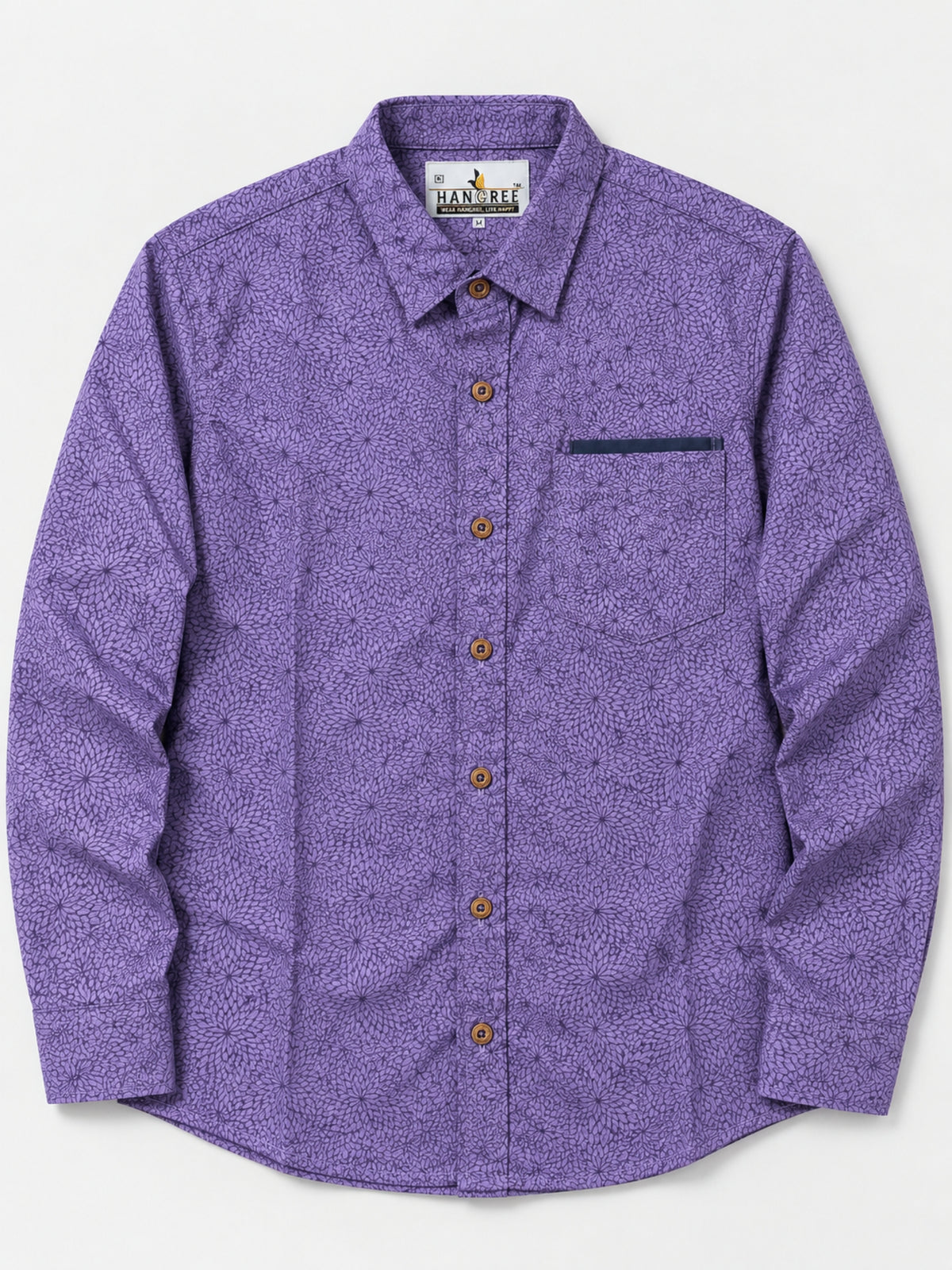 Exclusive Printed Purple Casual Shirt