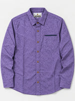 Exclusive Printed Purple Casual Shirt