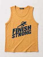 HG "Finish Strong" Printed ActiveFit Sleeveless Vest - Mustered Yellow