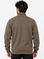 HG Men's Mockneck Fleece Zipper Jacket - Brown