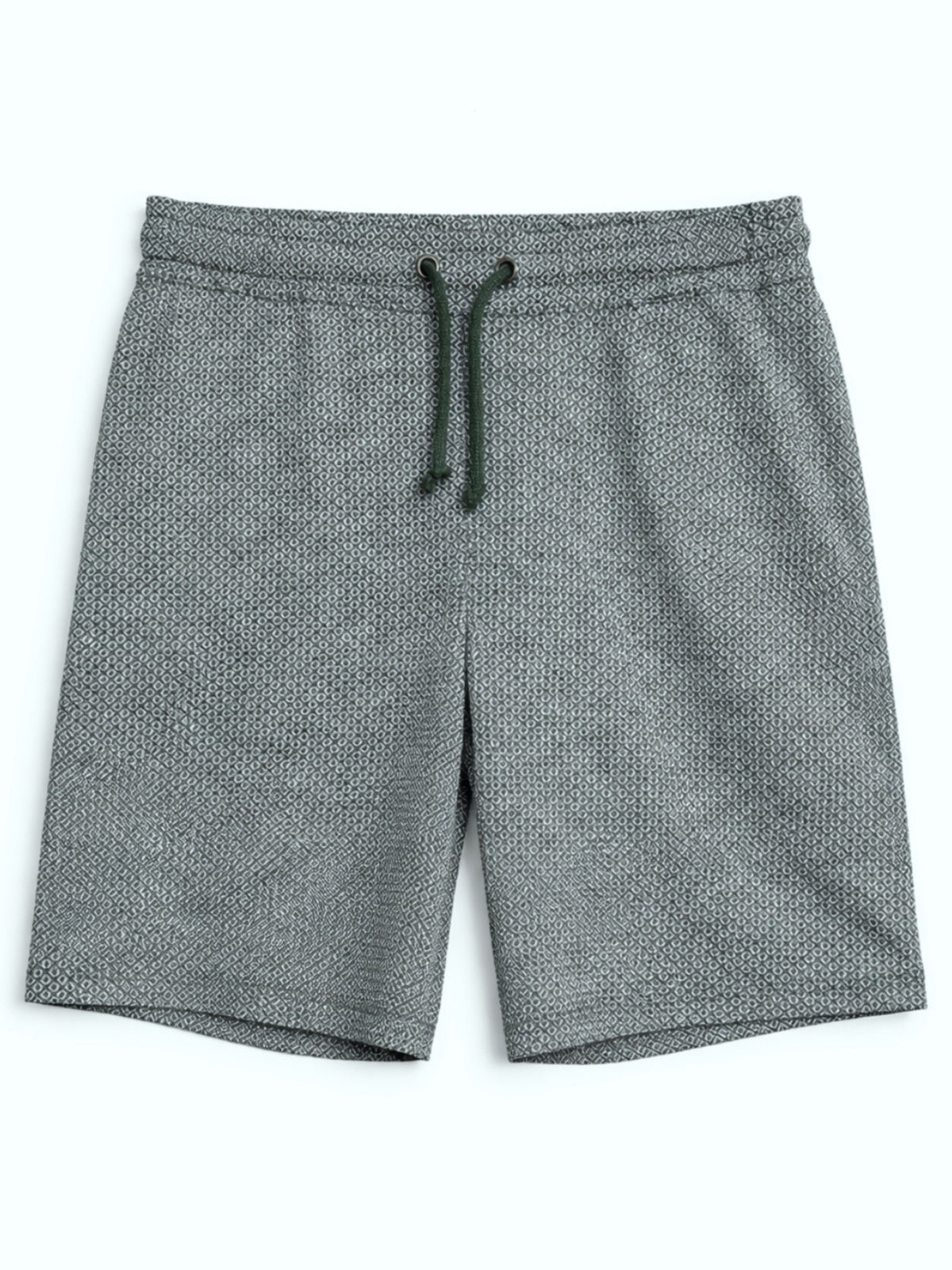 Men's Geometrical Pattern Zipper Pocket Two Quarter Shorts - Gunsmoke