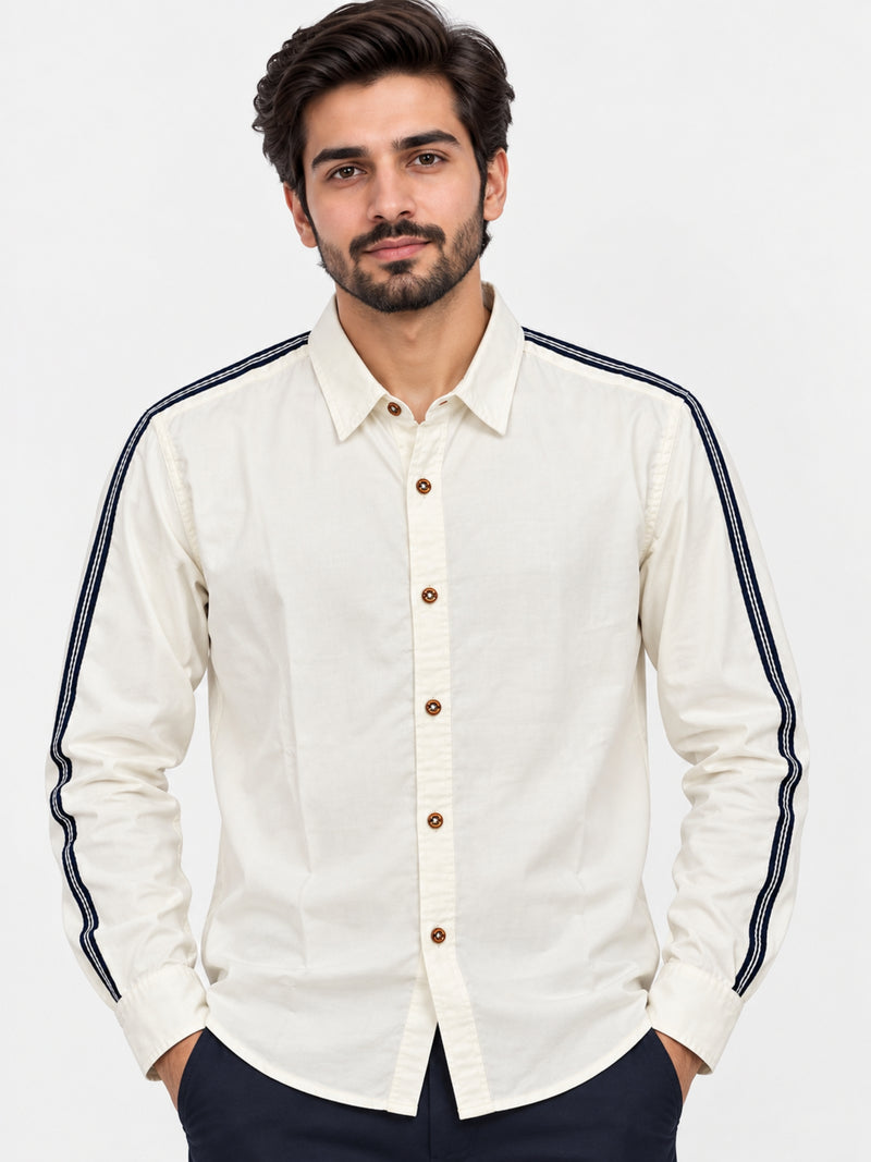 Hangree Designer White Casual Shirt