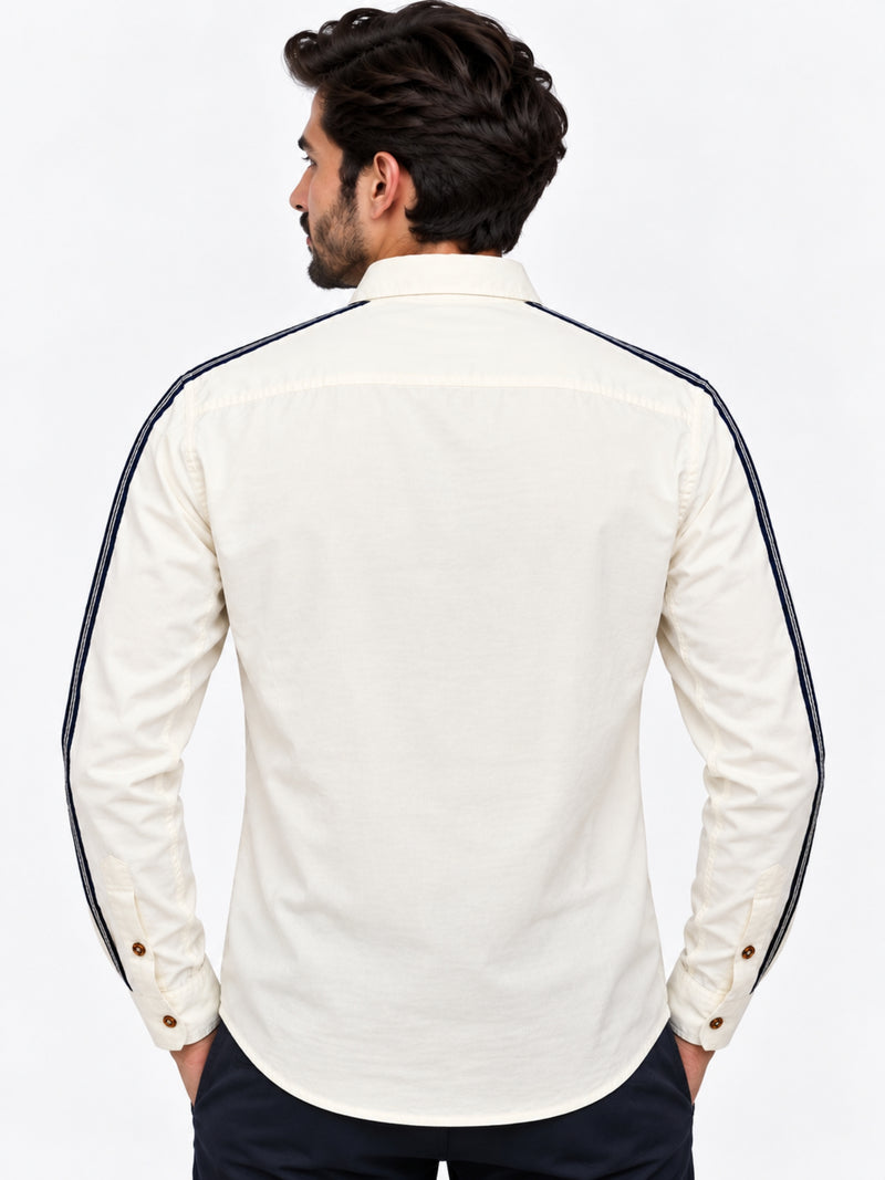 Hangree Designer White Casual Shirt