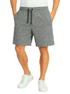 Men's Geometrical Pattern Zipper Pocket Two Quarter Shorts - Gunsmoke