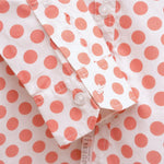 Boy's Polka Dots Printed Casual Shirt - Salmon Pink