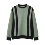 HG Cut & Sew Color-Block Crewneck Terry Sweat Shirt – Sage Green