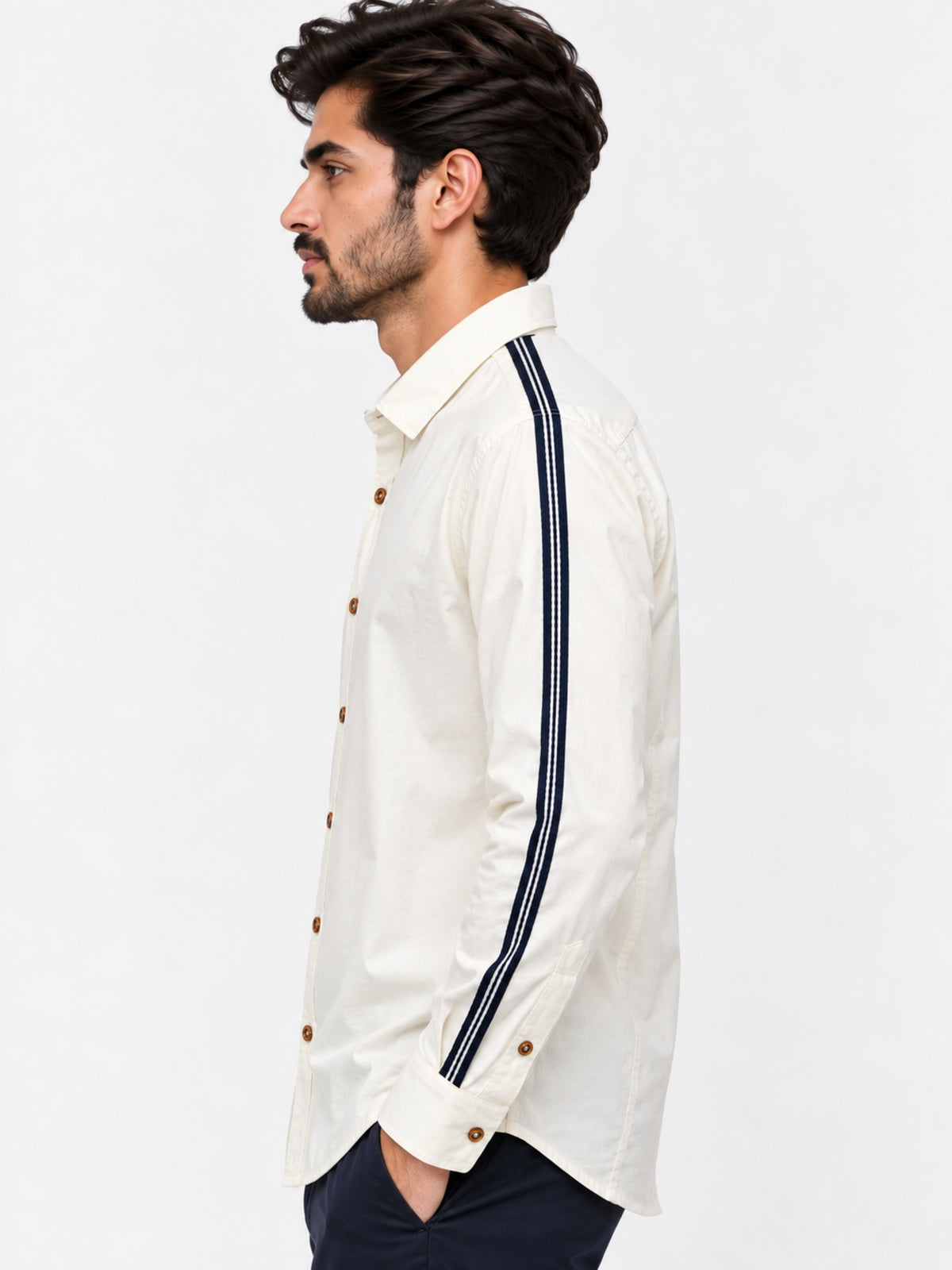 Hangree Designer White Casual Shirt