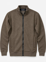 HG Men's Mockneck Fleece Zipper Jacket - Brown