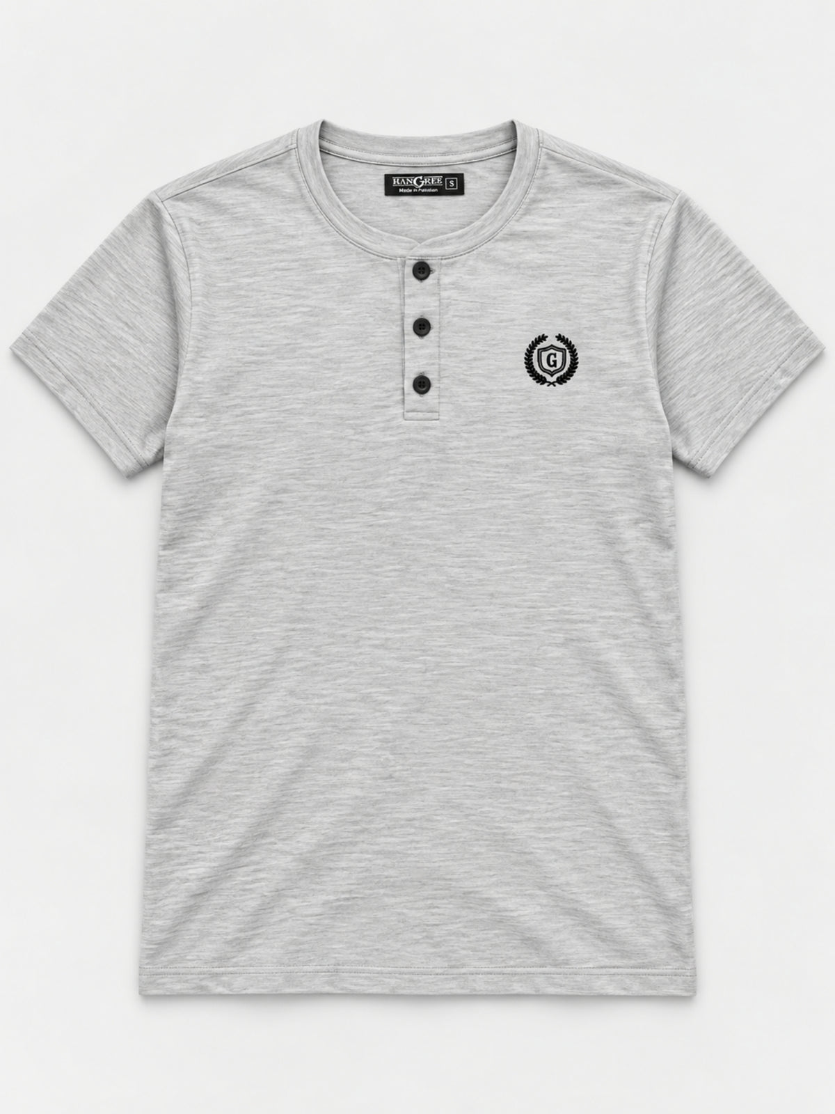 HG SIGNATURE EMB HENLEY TEE - HYDER GRAY