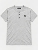 HG SIGNATURE EMB HENLEY TEE - HYDER GRAY