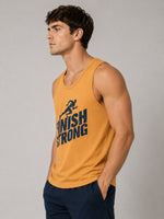 HG "Finish Strong" Printed ActiveFit Sleeveless Vest - Mustered Yellow