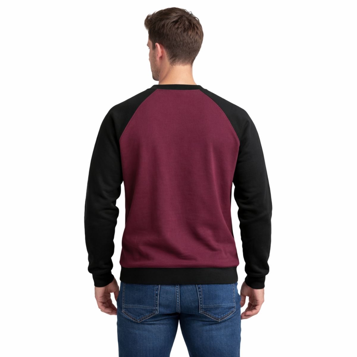 HG Signature Raglan Fleece Sweat Shirt - Maroon