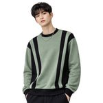 HG Cut & Sew Color-Block Crewneck Terry Sweat Shirt – Sage Green