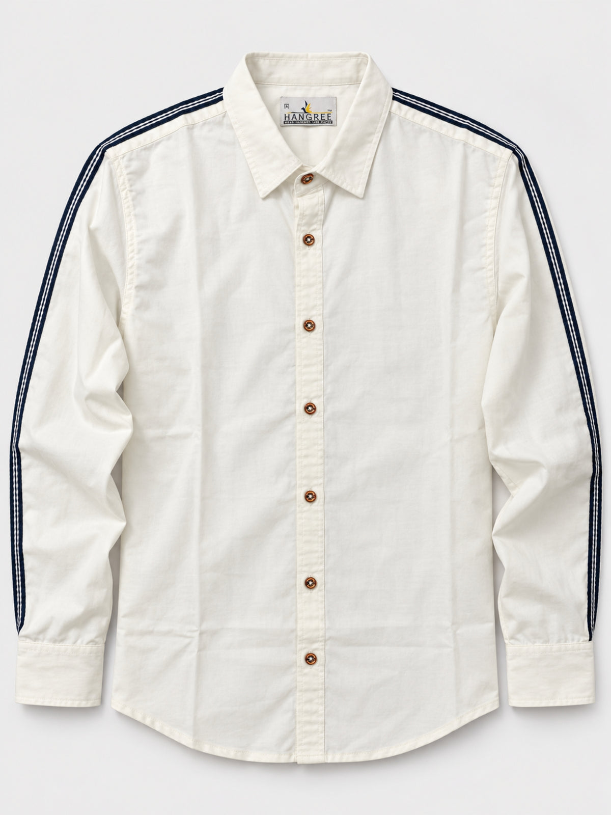 Hangree Designer White Casual Shirt