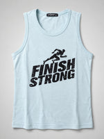 HG "Finish Strong" Printed ActiveFit Sleeveless Vest - Sky