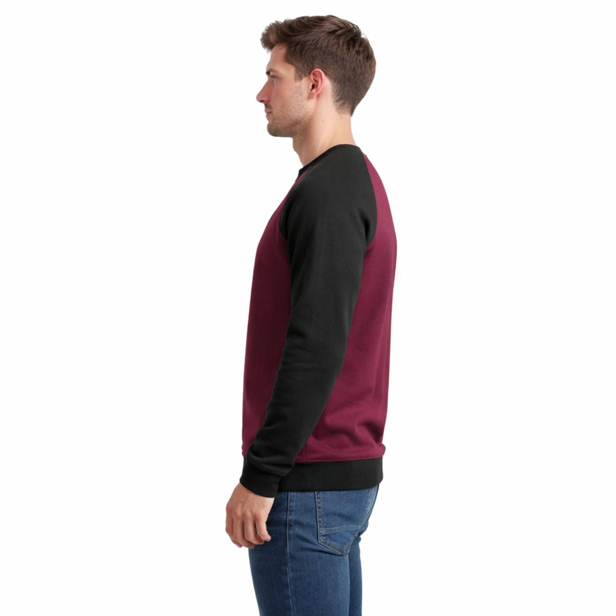 HG Signature Raglan Fleece Sweat Shirt - Maroon