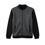 HG Contrast Sleeves Exclusive Fleece Zipper Jacket - Gunmetal Gray