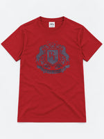 Branded Round Neck Fashion Tee Shirt - Red