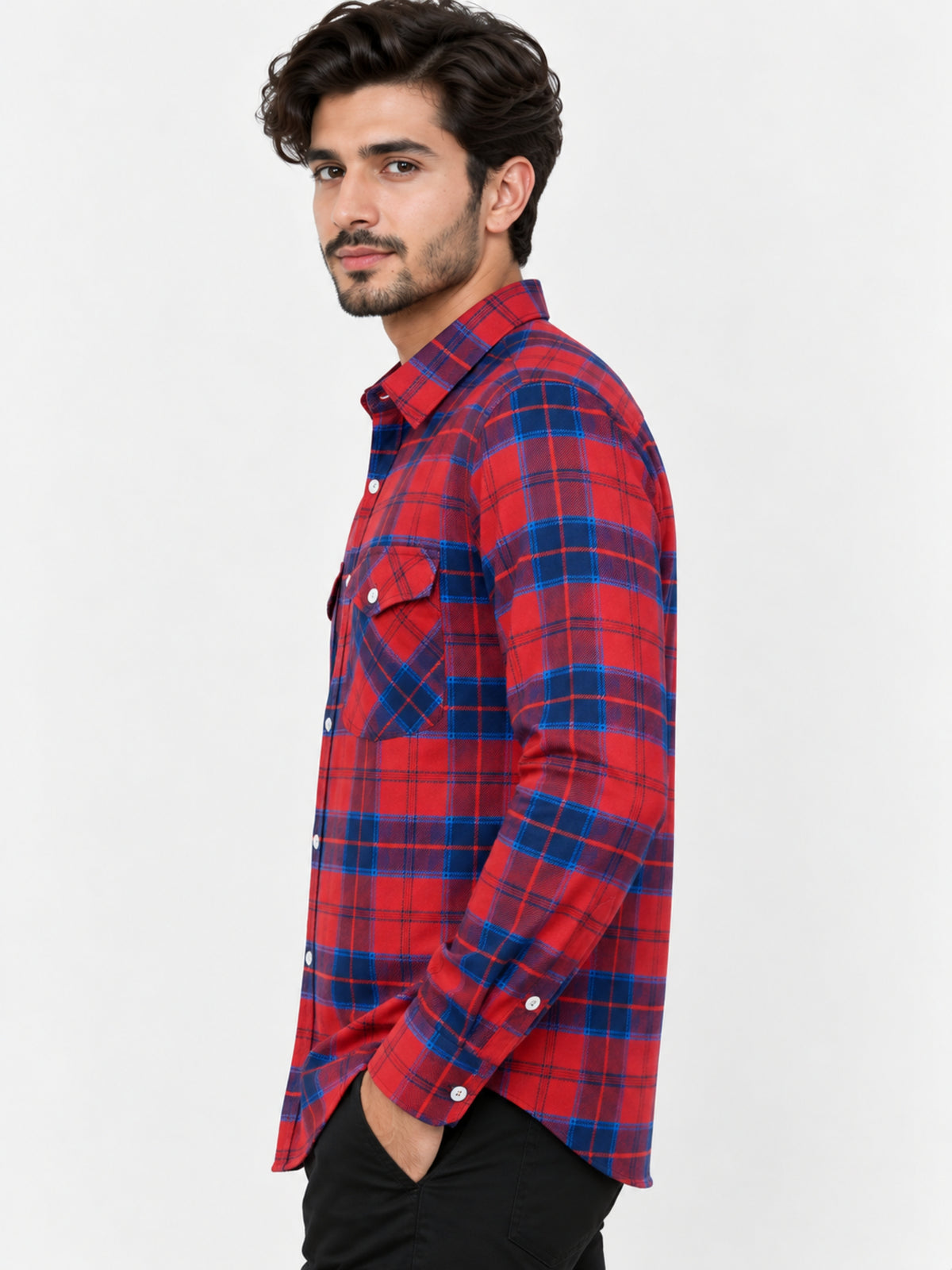 Men's Double Pocket Casual Shirt