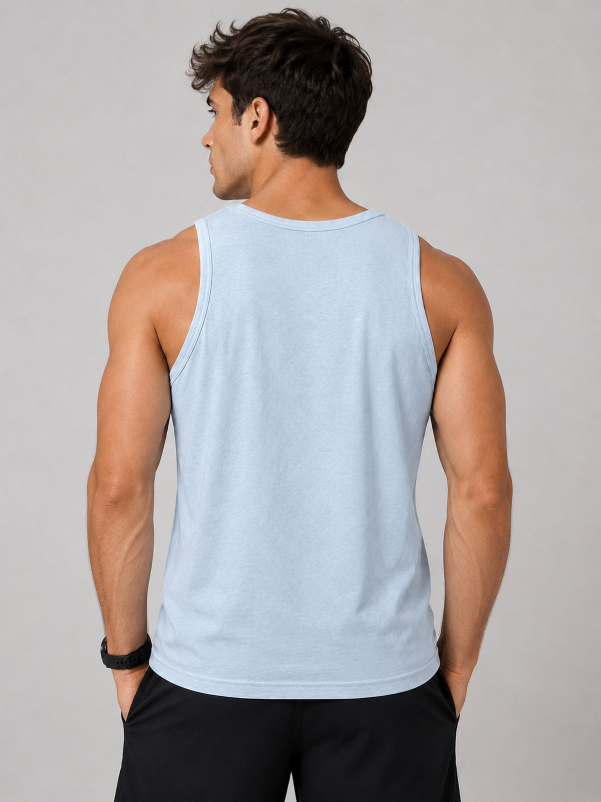 HG "Finish Strong" Printed ActiveFit Sleeveless Vest - Sky