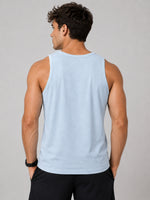 HG "Finish Strong" Printed ActiveFit Sleeveless Vest - Sky