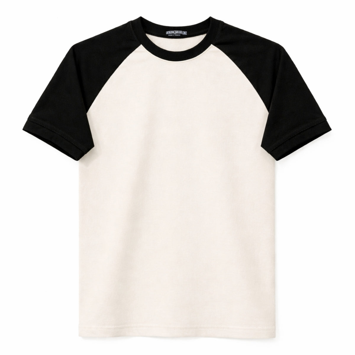 Men's Classic Raglan Tee Shirt - Cream & Black