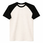 Men's Classic Raglan Tee Shirt - Cream & Black