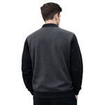 HG Contrast Sleeves Exclusive Fleece Zipper Jacket - Gunmetal Gray