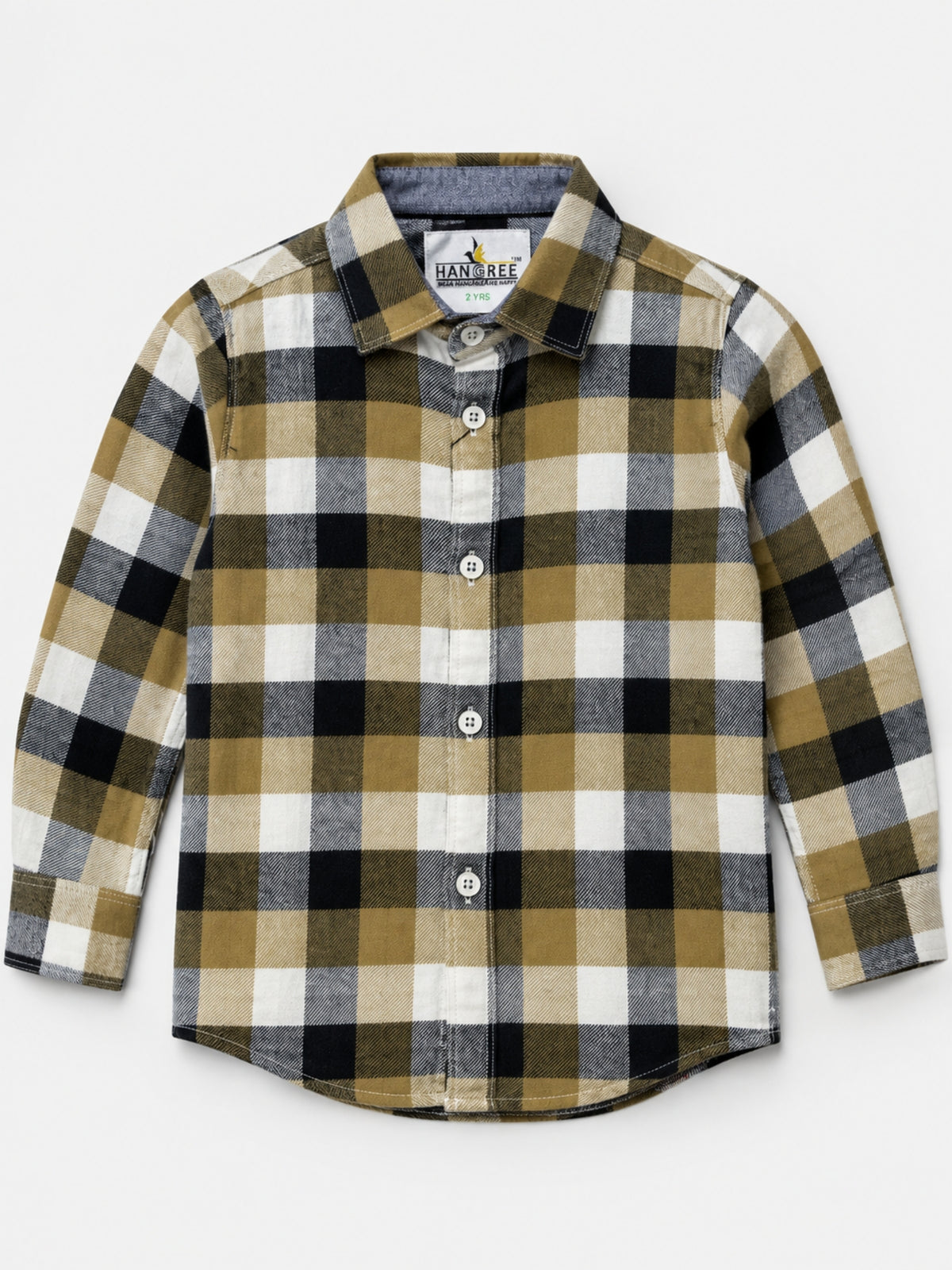 Boy's Multicolor Checkered Full Sleeves Winters Casual Shirt