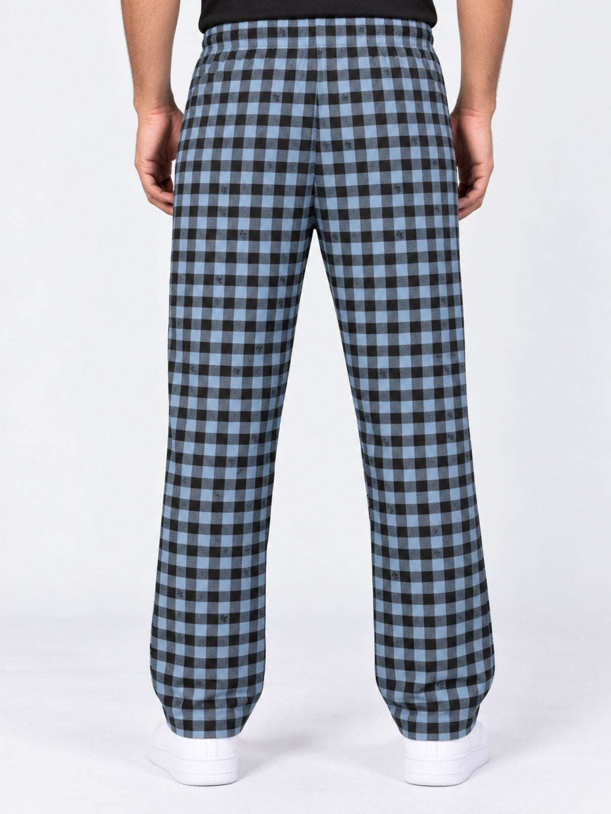 Men Casual Check Trouser -  Black Blue