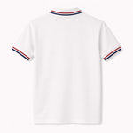 Men’s Modern Luxe Panel Half Zip Polo Shirt - Blue & White