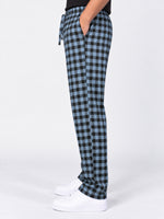 Men Casual Check Trouser -  Black Blue