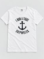 Branded Round Neck Fashion Tee Shirt - White