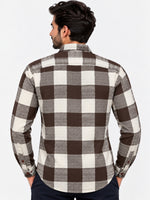 Irish Cotton Contrast Check Casual Shirt