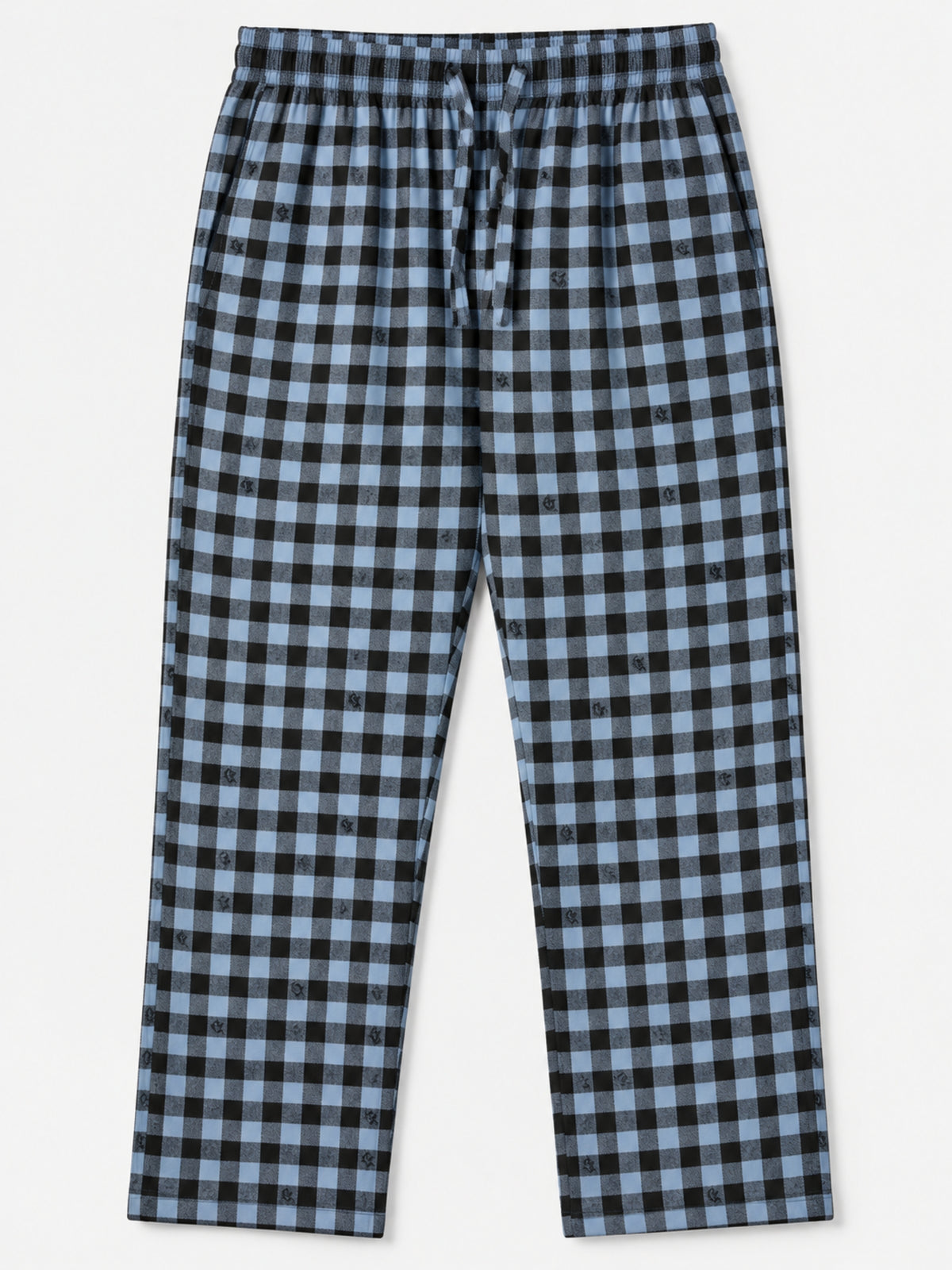 Men Casual Check Trouser -  Black Blue