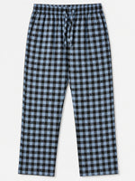 Men Casual Check Trouser -  Black Blue
