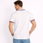Men’s Modern Luxe Panel Half Zip Polo Shirt - Blue & White