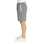 Men's Geometrical Pattern Zipper Pocket Two Quarter Shorts - Gunsmoke