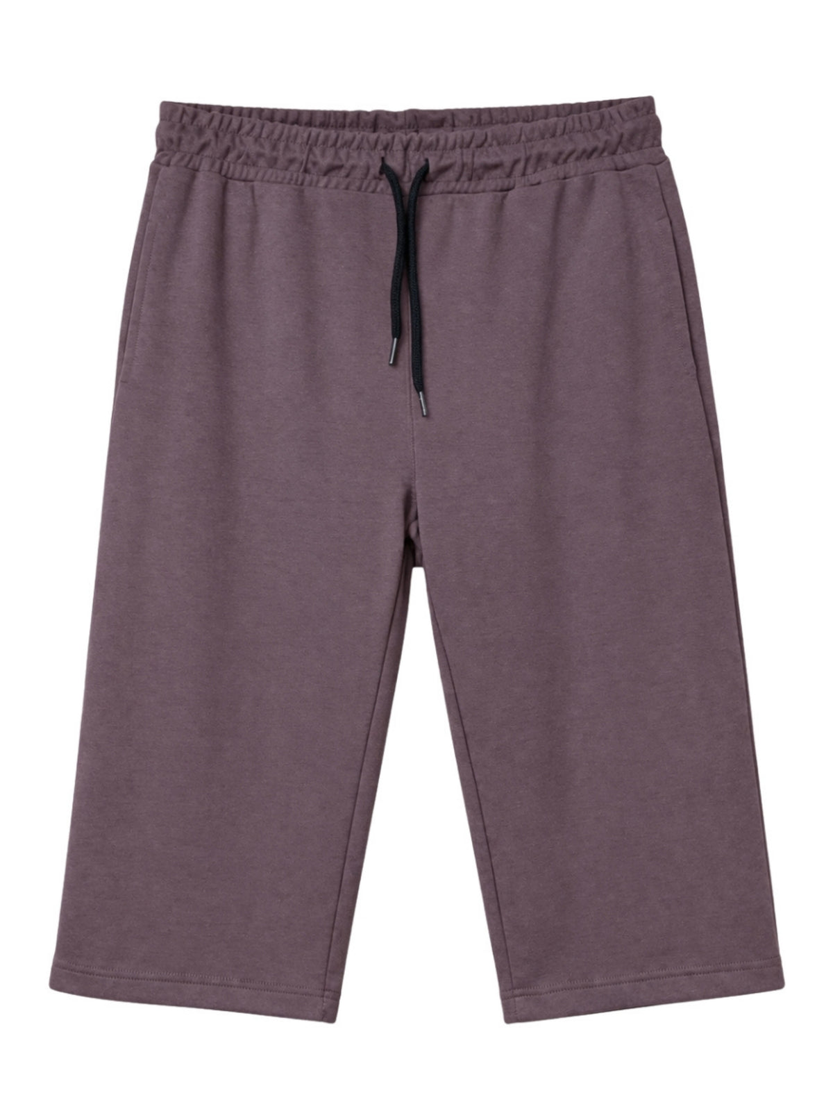 Men's Basic Summer Essential 3 Quarter Shorts - Purple Brown