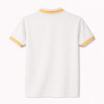 Men’s Modern Luxe Panel Half Zip Polo Shirt - Orange & White