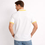 Men’s Modern Luxe Panel Half Zip Polo Shirt - Orange & White