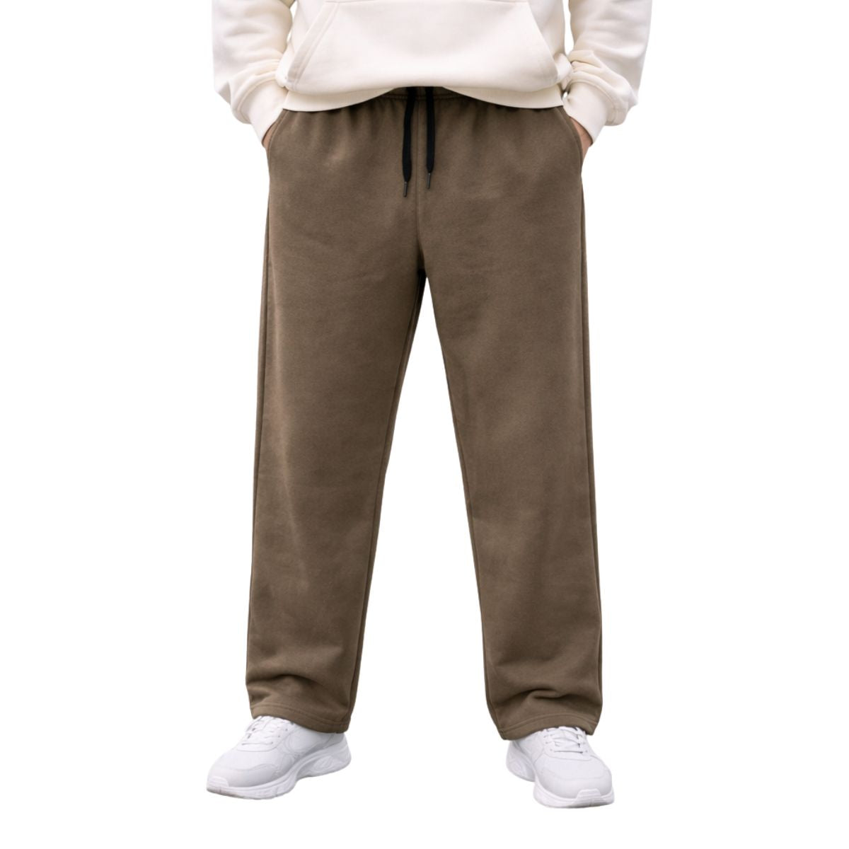 HG Men's Classic Straight Fit Fleece Sweat Pant - Brown