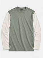 Contrast Full Sleeve Tee Shirt - Sea Green