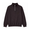 HG Men's Mock Neck Rib Knitted Full Sleeves Zipper Shirt - Choclate Brown