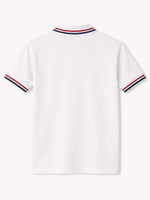 Men’s Modern Luxe Panel Half Zip Polo Shirt - Blue & White