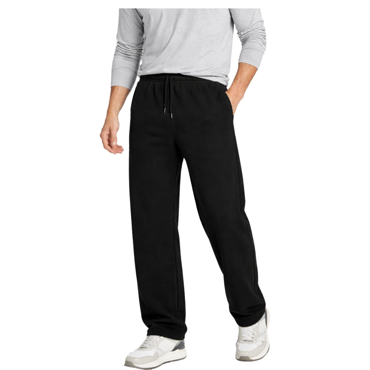 HG Men's Classic Straight Fit Fleece Sweat Pant - Black